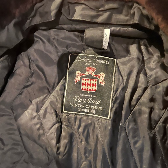 Leather bomber/aviator jacket with fur shawl - Picture 4 of 4